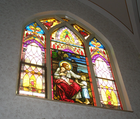 Stained glass at Saint Emeric Hungarian Church in Cleveland Ohio