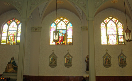 Stained glass at Saint Emeric Hungarian Church in Cleveland Ohio