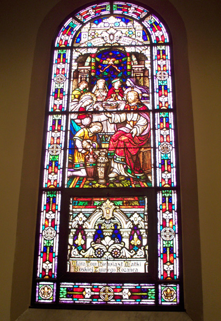 Stained glass at St. John Cantius Church in Tremont in Cleveland