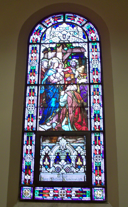 Stained glass at St. John Cantius Church in Tremont in Cleveland