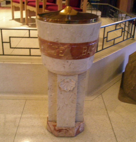 Saint Margaret Mary baptismal font