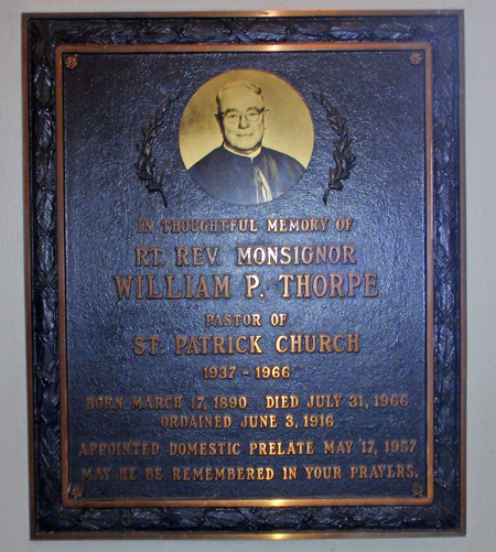 Monsignor Thorpe - Saint Patrick Church - West Park Cleveland