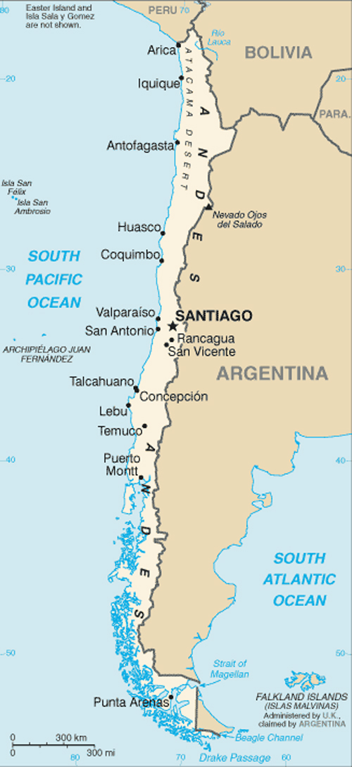 Map of Chile