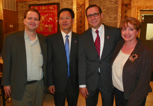Richard Herman, Vice Mayor Yang Wenlong, Cleveland Councilman Brian Cummins and