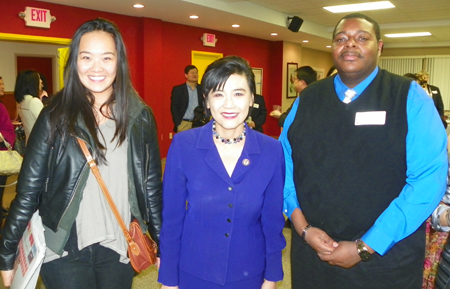 Dianna Lu, Judy Chu and James Doyle 