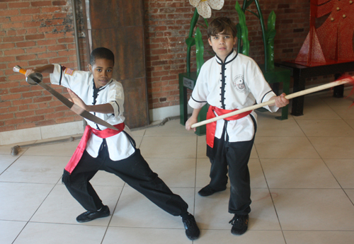 Shaolin Kung Fu students ready to perform
