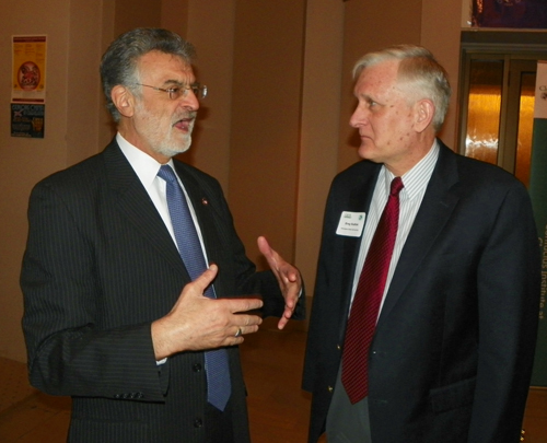 Cleveland Mayor Frank Jackson and CSU Dean Gregory Sadlek