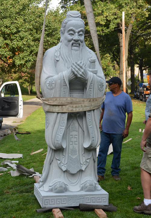 New Confucius Statue Cleveland Chinese Cultural Garden