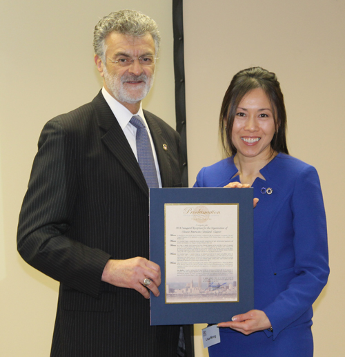 Cleveland Mayor Frank Jackson and Lisa Wong