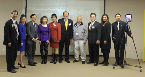 OCA board members and Mayor Falconi