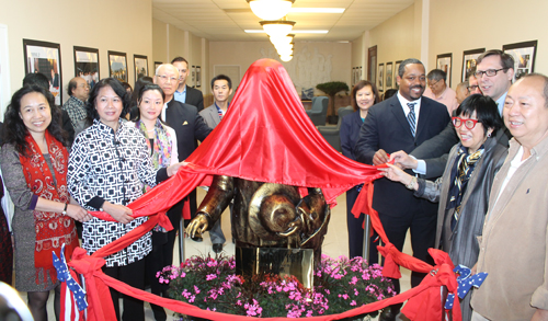 Unveiling of Sun Yat Sen statue in Cleveland