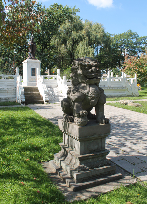 Lion Statue  in Cleveland Chinese Cultural Garden