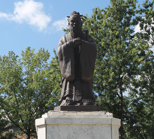 Confucius Statue in Cleveland Chinese Cultural Garden