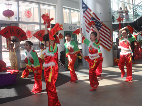 Acrobatic Chinese dance at Lunar New Year at CSU