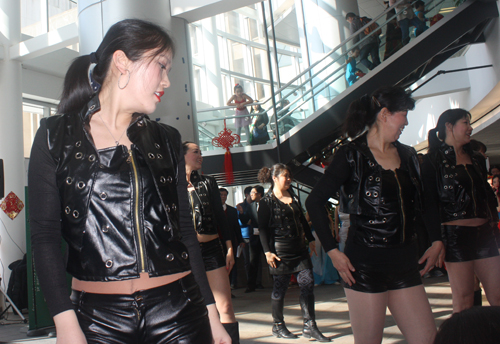 Modern Chinese dance girls from CSU in leather