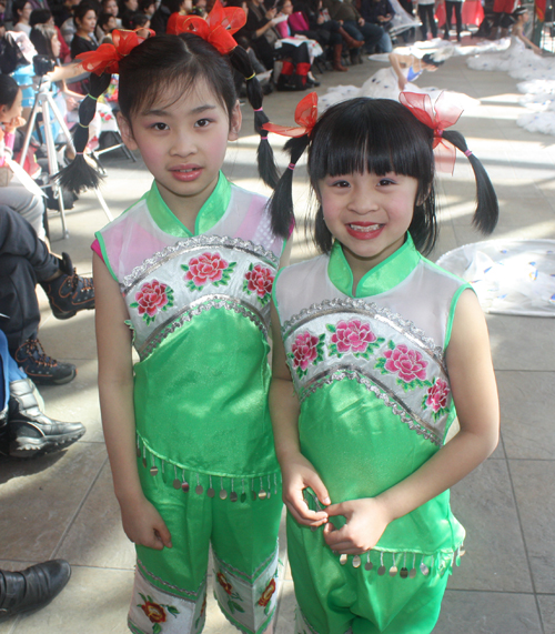 Colorful Chinese dancers at Lunar New Year at CSU