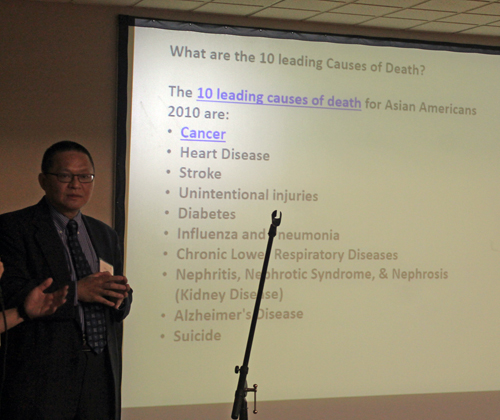 Dr. Li - leading casue of death in Asians is cancer