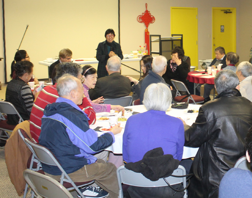 Margaret Wong welcomes the crowd