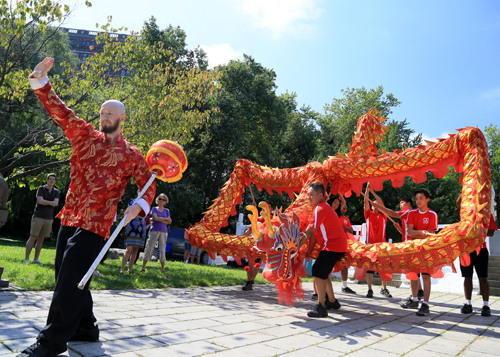 OCA Cleveland Dragon Dance in Chinese Cultural Garden on One World Day