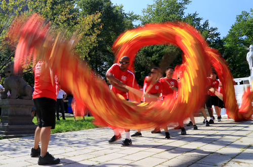 OCA Cleveland Dragon Dance in Chinese Cultural Garden on One World Day