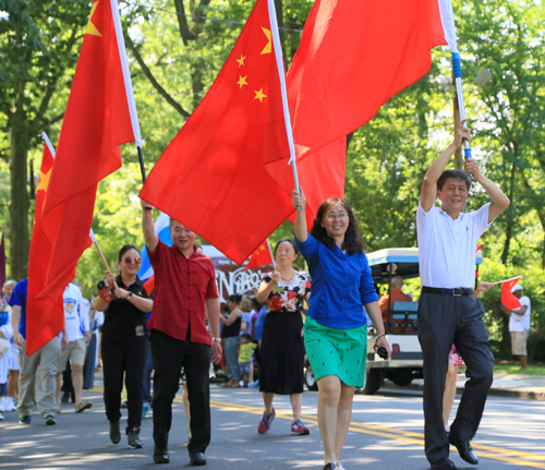 Chinese Garden representatives in the annual Parade of Flags