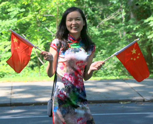 Chinese Garden representatives in the annual Parade of Flags