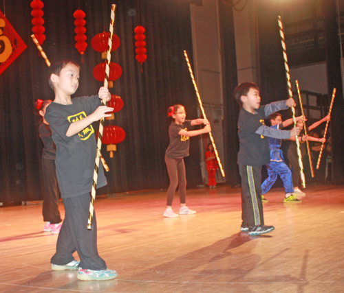 Great Wall Enrichment Center students who performed a martial arts Kung Fu demonstration