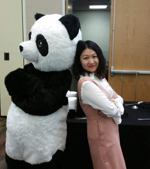 Posing with the Panda