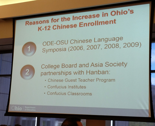 Reasons for the increase in Chinese language enrollment