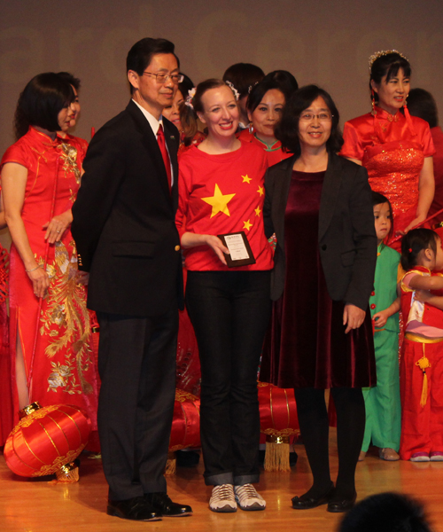 Awardees posing with Provost Dr. Jianping Zhu and CI Associate Director  Xuhong Zhang