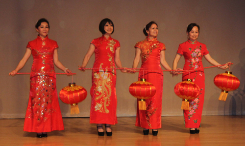 Red Lantern dance performance by ladies from the World Qipao United Association of US Ohio Chapter