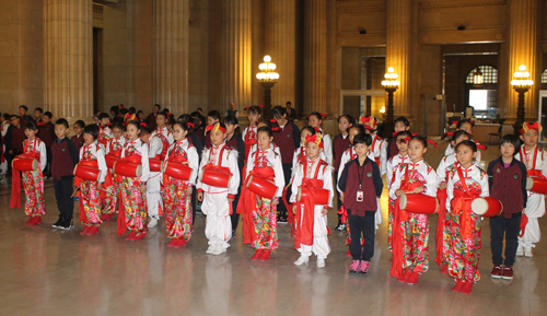 Schuicheyuan Primary School students perform