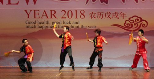 Sen Gao and students from the Ohio Wu Shu Academy performed a Chinese Martial Arts demonstration