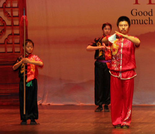 Sen Gao and students from the Ohio Wu Shu Academy performed a Chinese Martial Arts demonstration