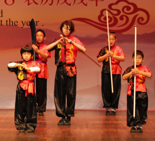 Sen Gao and students from the Ohio Wu Shu Academy performed a Chinese Martial Arts demonstration