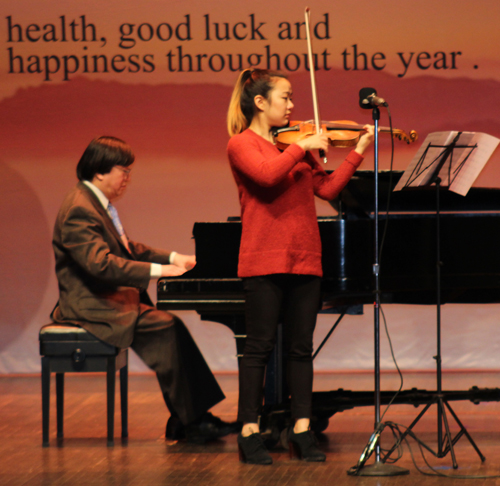 .  Ann Yu and Jin Yu from Cleveland Contemporary Chinese Culture Association performed a violin and piano duet 