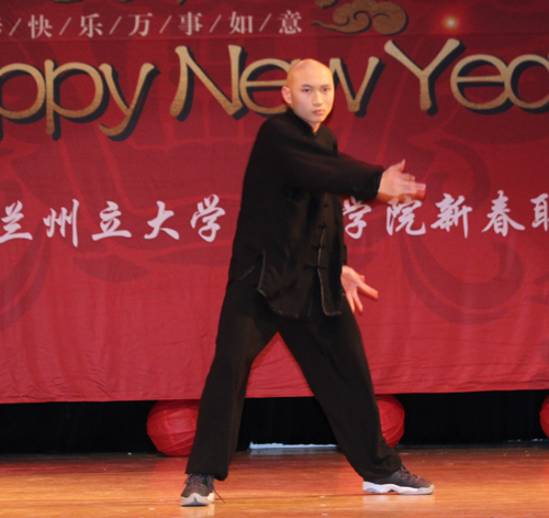A student of the Westlake Reserve Academy performed Kung Fu Beats, a mixture of Kung Fu and dance 