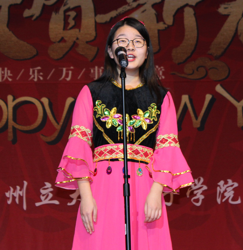 A student of the Westlake Reserve Academy performed a song from the Northern part of China called Mayila to celebrate the New Year. 