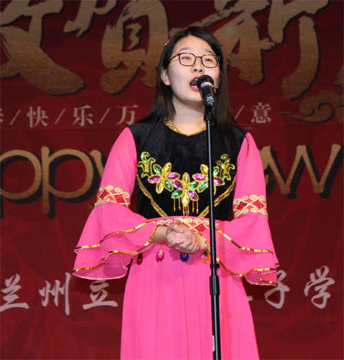 A student of the Westlake Reserve Academy performed a song from the Northern part of China called Mayila to celebrate the New Year. 