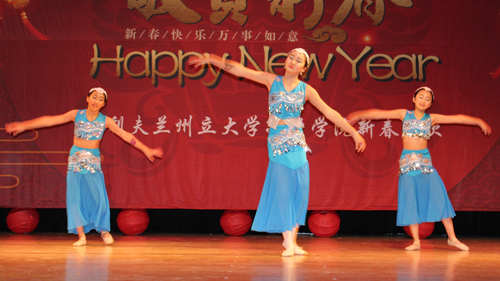 A traditional Chinese Peacock Dance was performed by students of the Great Wall Enrichment Center. 