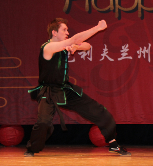 RJ Davis from Ohio Wushu Academy performed a Nan Quan (Southern Fist) martial arts demonstration 
