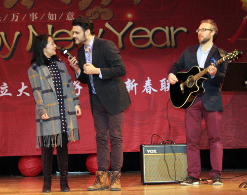 Connor O'Brien of the Cleveland Pops performed The Moon represents my Heart to celebrate the New Year