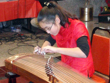 Allison Taylor of Chinese Music Group plays Guzheng