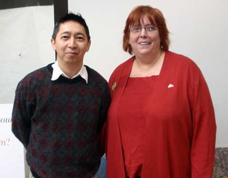Event Promoter Johnny Wu with Debbie Hanson