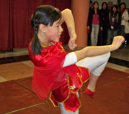 young Chinese girl student of Connie Zhang acrobats