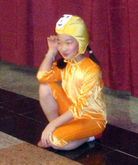 young girls dressed for Year of the Tiger