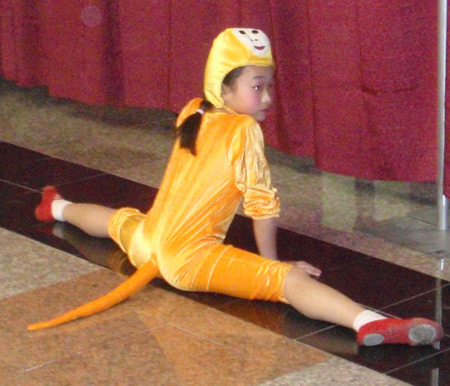 young Chinese girl dressed  for Year of the Tiger