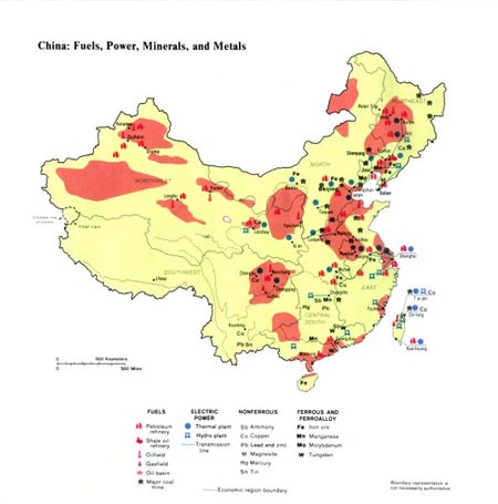 Energy and mineral resources of China