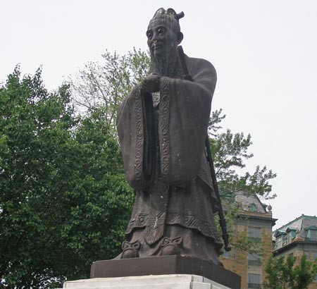 Confucius statue - Cleveland Chinese Cultural Garden - photos by Dan Hanson