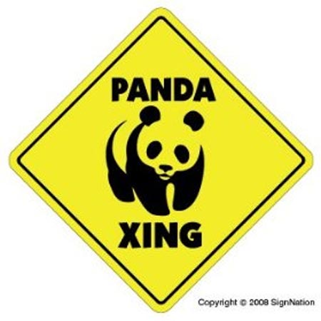 Panda Crossing sign